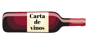 carta de vinos en forma de botella